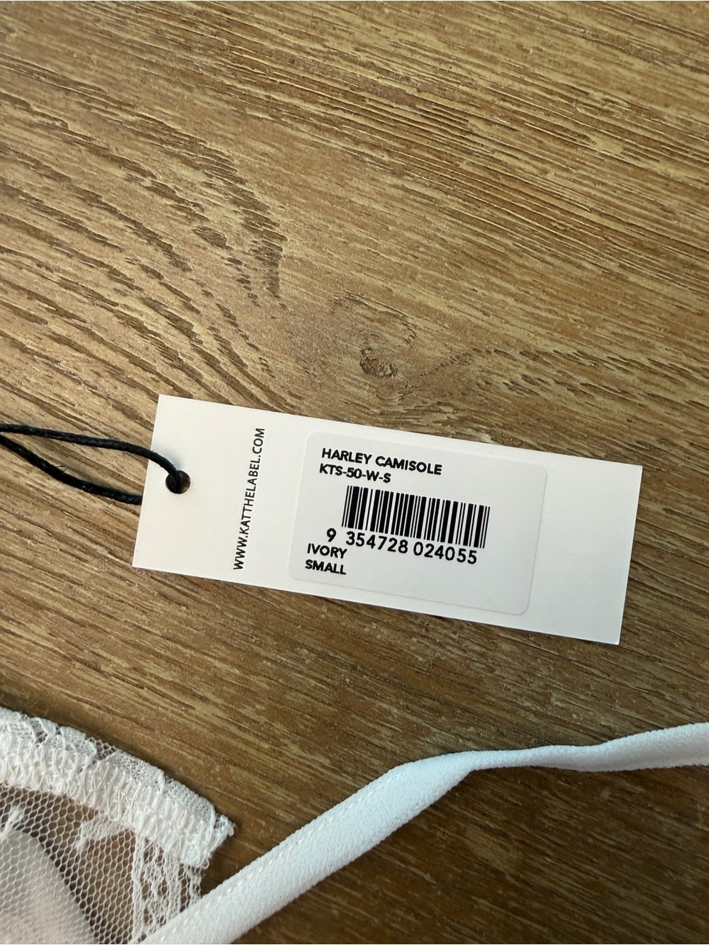 Kat The Label Harley Camisole in Ivory, Small - Picture 5 of 5